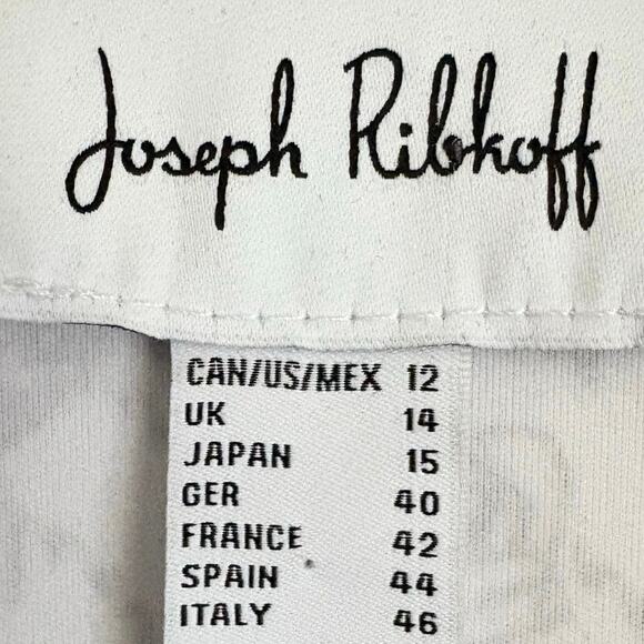 Joseph Ribkoff Statement City Print Blazer Jacket Black White Women’s Size 12 - Picture 8 of 9